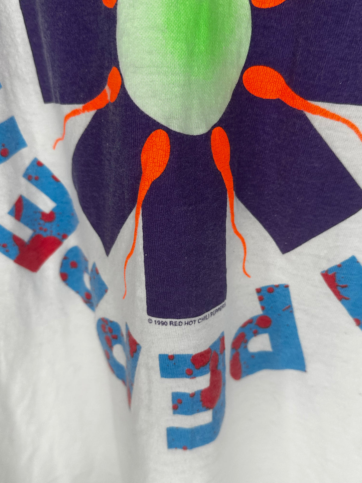 Vintage 1990 Red Hot Chili Peppers Sperm Shirt Large