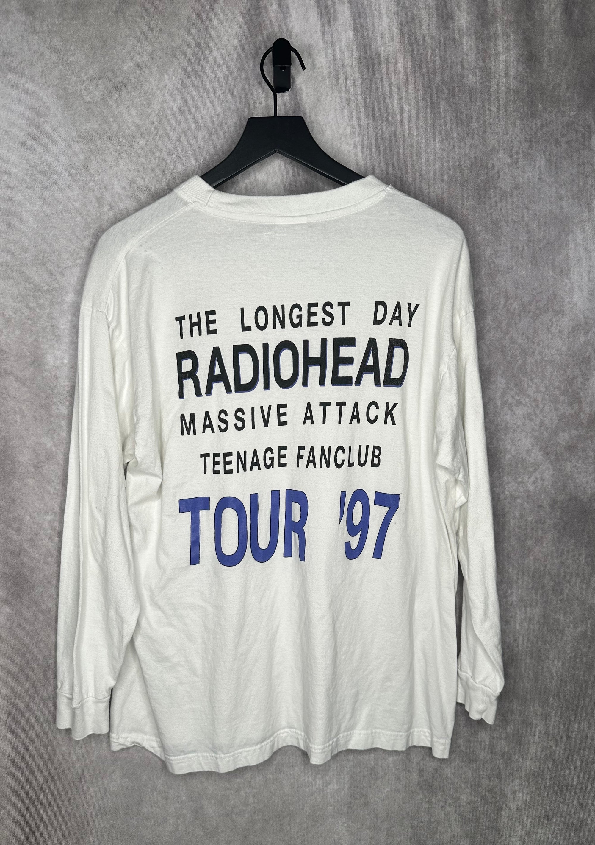 RADIOHEAD THE LONGEST DAY LONGSLEEVE | MASSIVE ATTACK TEENAGE FANCLUB