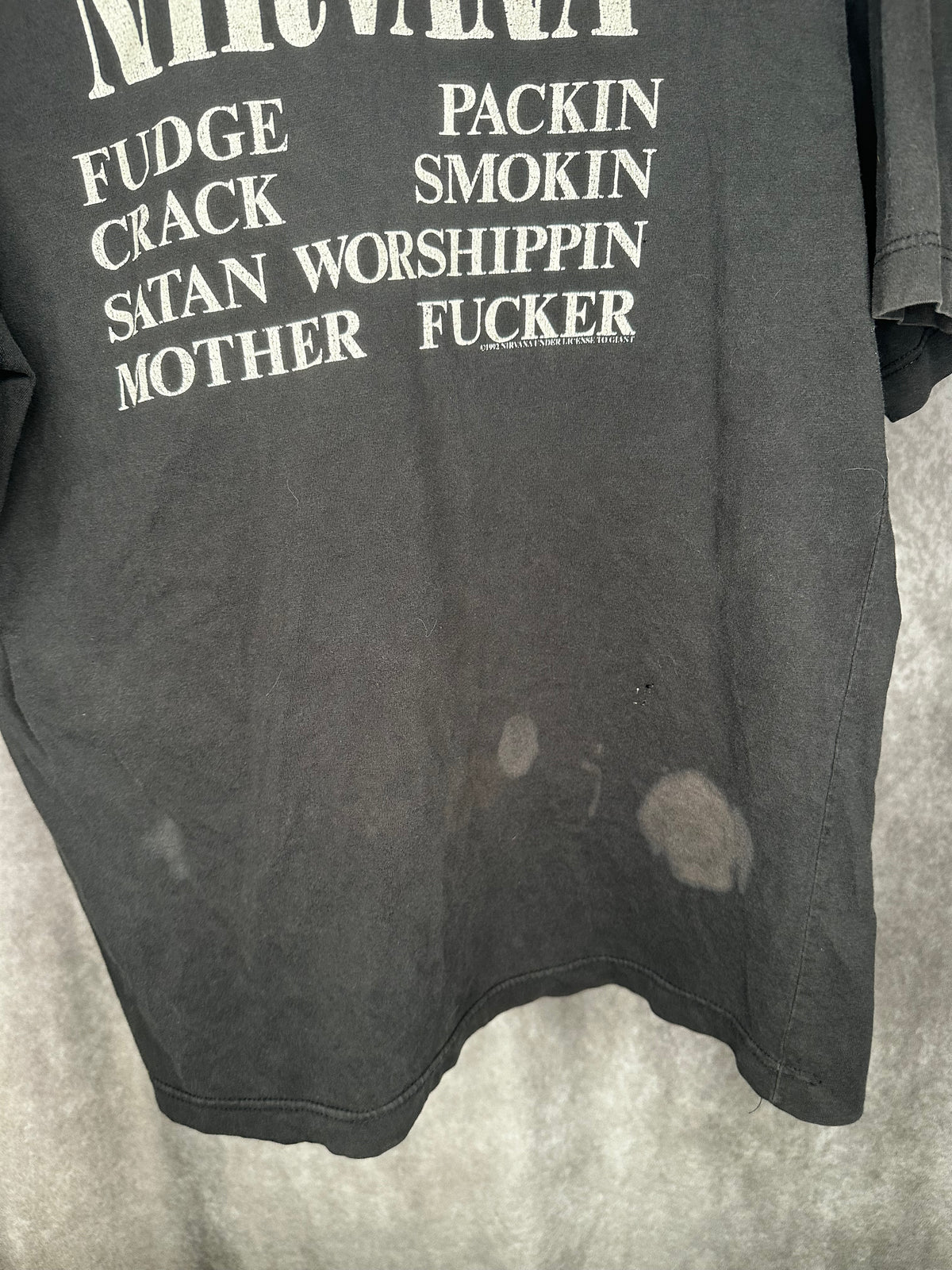 NIRVANA VESTIBULE TEE | FUDGE PACKIN CRACK SMOKIN SATAN WORSHIPPIN MOTHER FUCKER