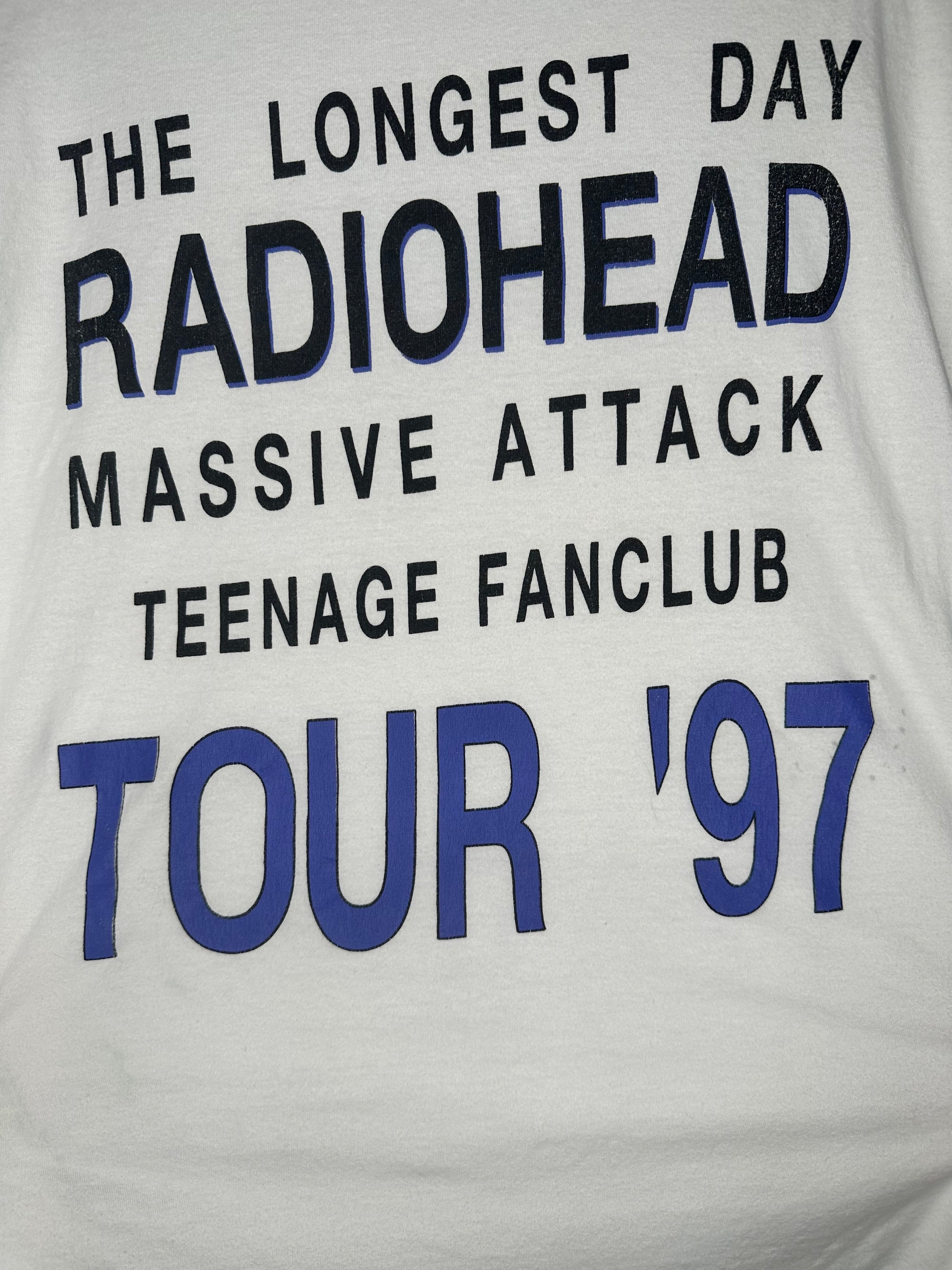 RADIOHEAD THE LONGEST DAY LONGSLEEVE | MASSIVE ATTACK TEENAGE FANCLUB
