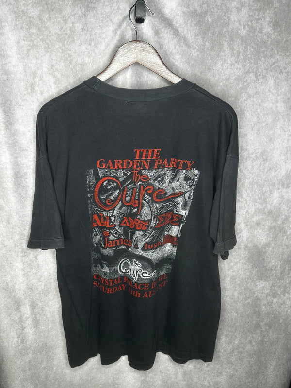 Vintage 1990 The Cure Garden Party Crystal Palace Bowl Shirt XL