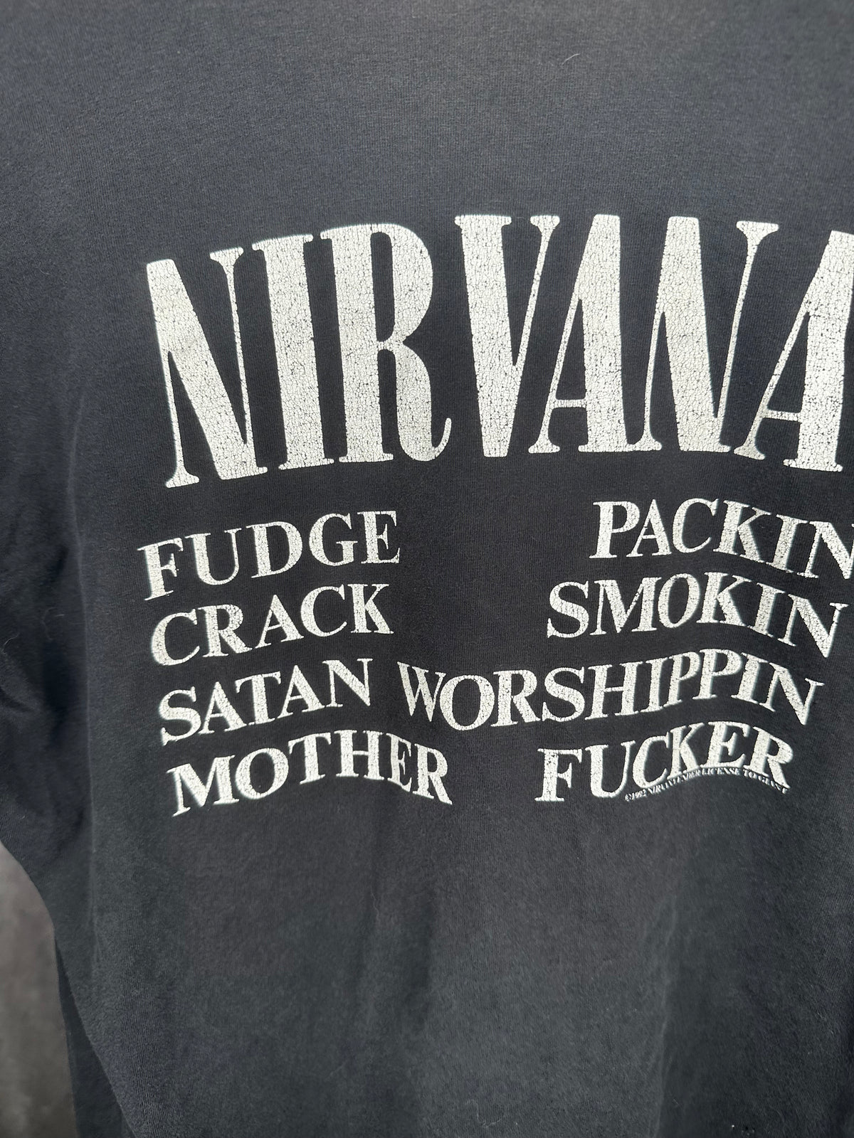 NIRVANA VESTIBULE TEE | FUDGE PACKIN CRACK SMOKIN SATAN WORSHIPPIN MOTHER FUCKER